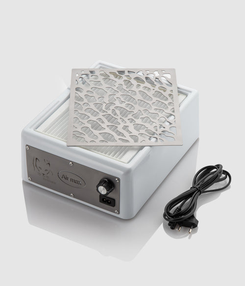 Air Max Panther Nail Dust Collector Silver with HEPA Filter – Professional Nail Table Vacuum