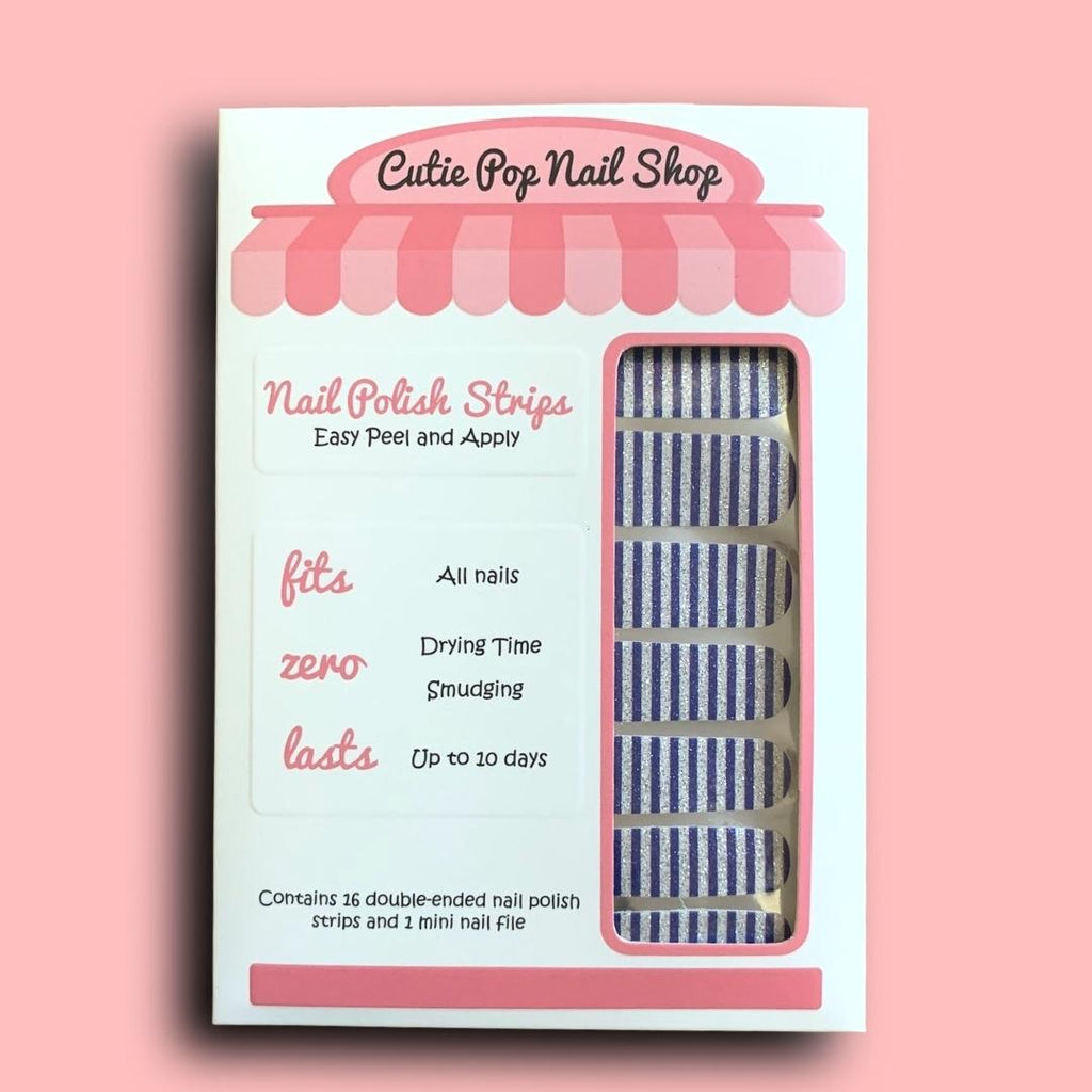 Blue Stripes (Glitter)