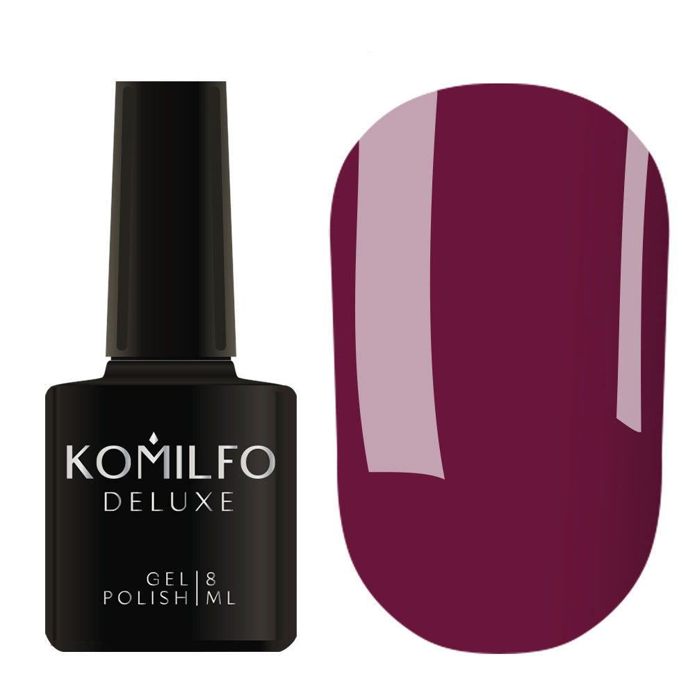 KOMILFO GEL POLISH DELUXE SERIES D093 (EVENING MARSALA, ENAMEL), 8 ML