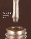 DARK STAMPING POLISH WHITE-GOLD METALLIC №21, 8 ML S021